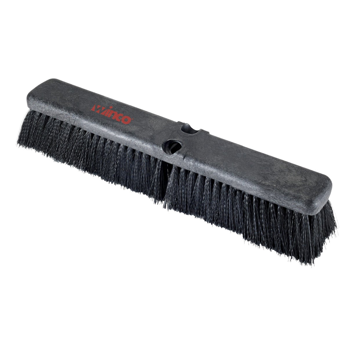 Winco BRFF-18K 18 Push Broom Head w/ Fine/Medium Bristles, Black
