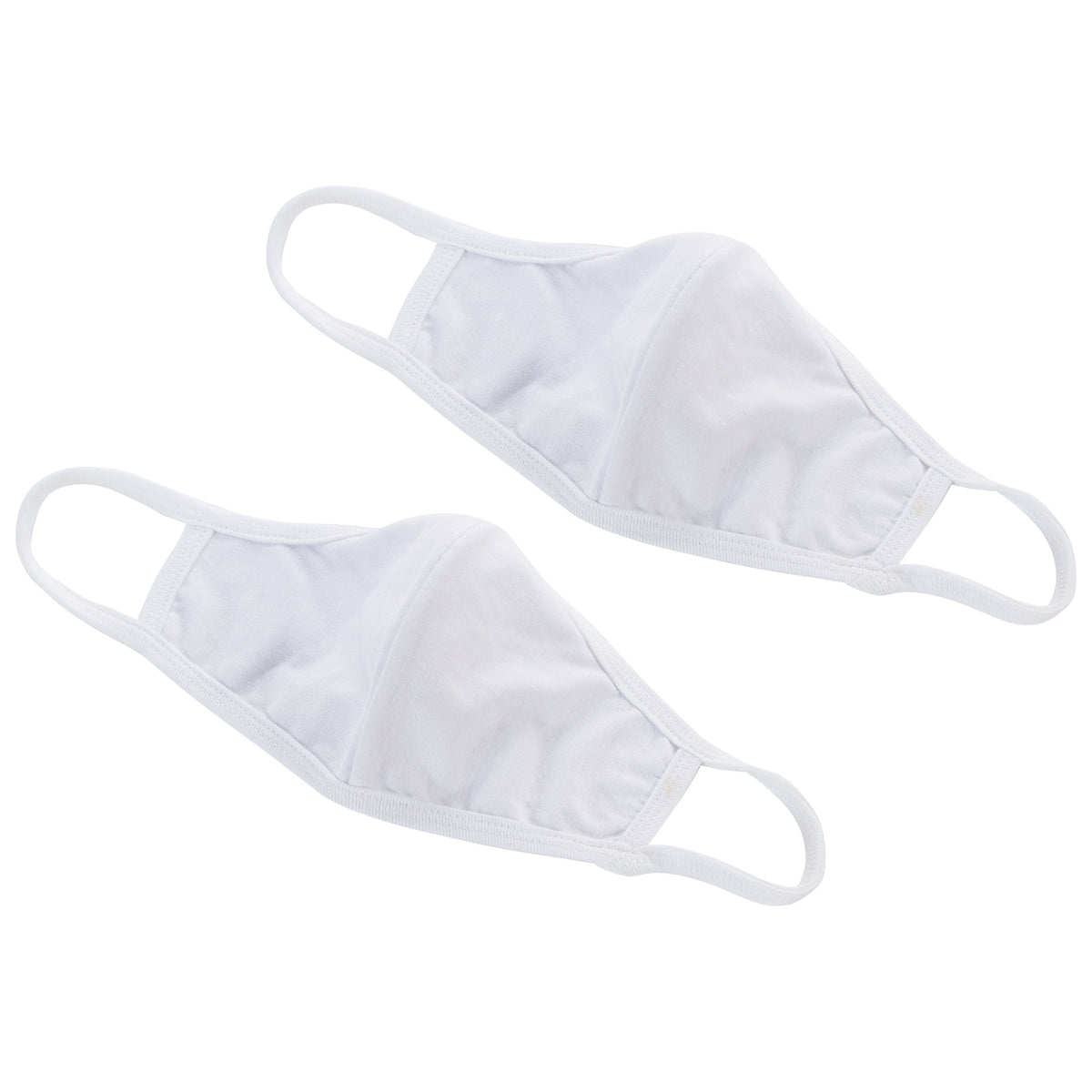 Picture of Winco MSK-1WML Reusable Face Mask&#44; 2-Ply Cotton - White - Medium & Large - 2 Piece
