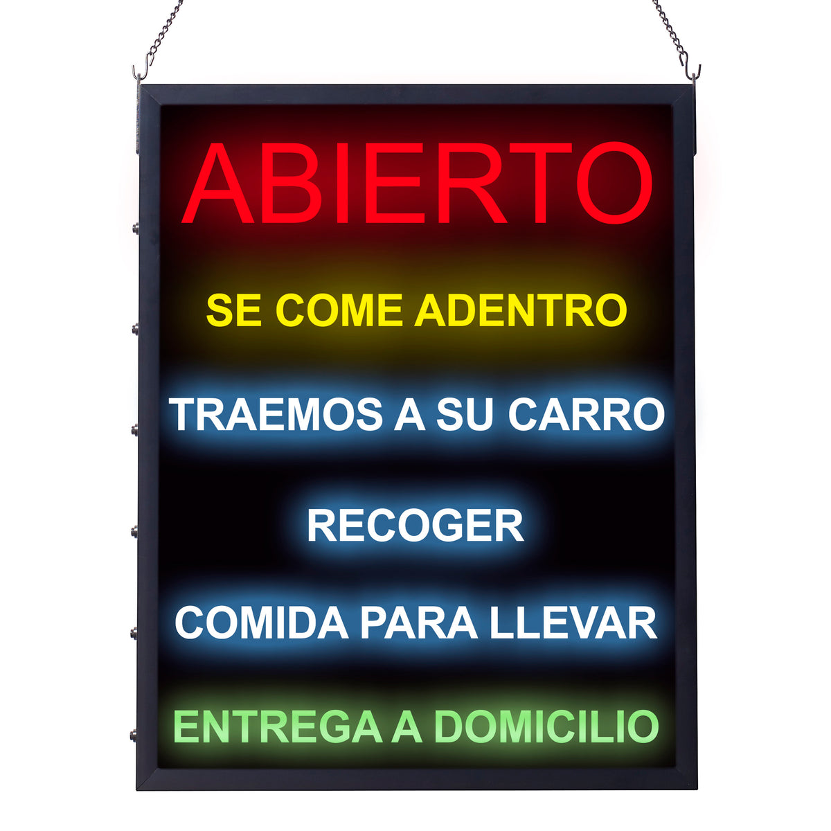 LED-21 All-In-One Open LED Sign, Spanish