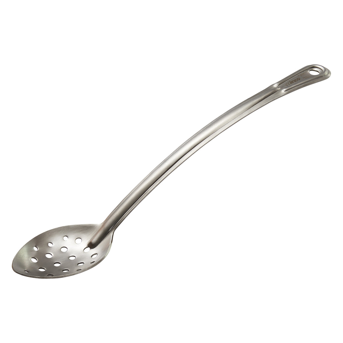 Picture of Winco SSCH-15P Curv Stainless Steel Basting Spoon - Perforated, 15 in. - 18-0 Stainless Steel