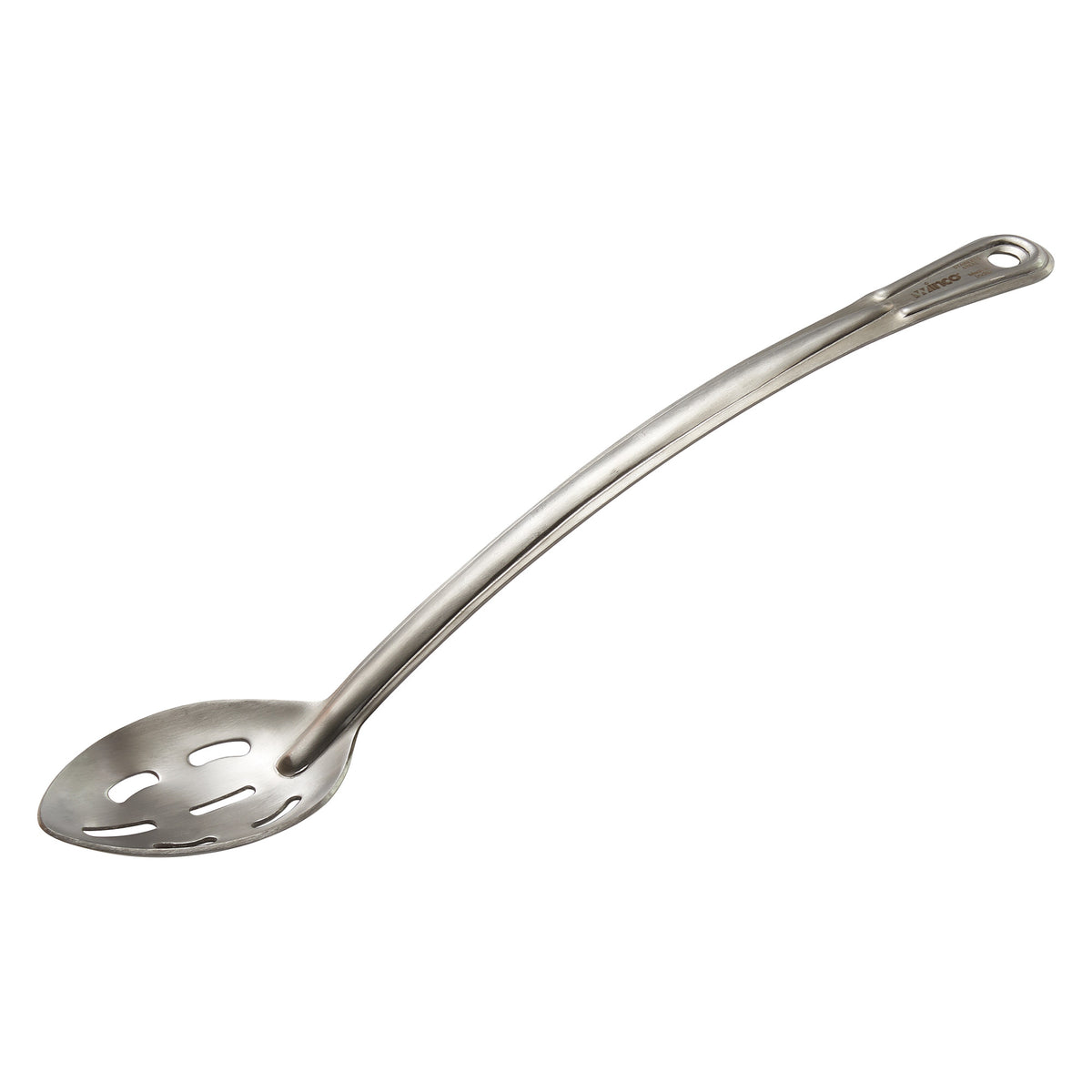 Picture of Winco SSCH-15L Curv Stainless Steel Basting Spoon - Slotted, 15 in. - 18-0 Stainless Steel