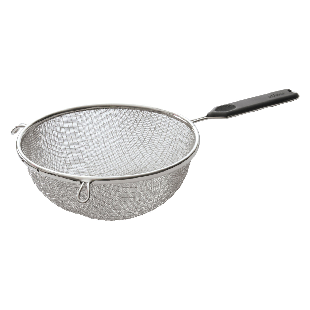 Picture of Winco MSTP-8DM 8 in. Double Medium Mesh Strainer with Plastic Handle - Stainless Steel