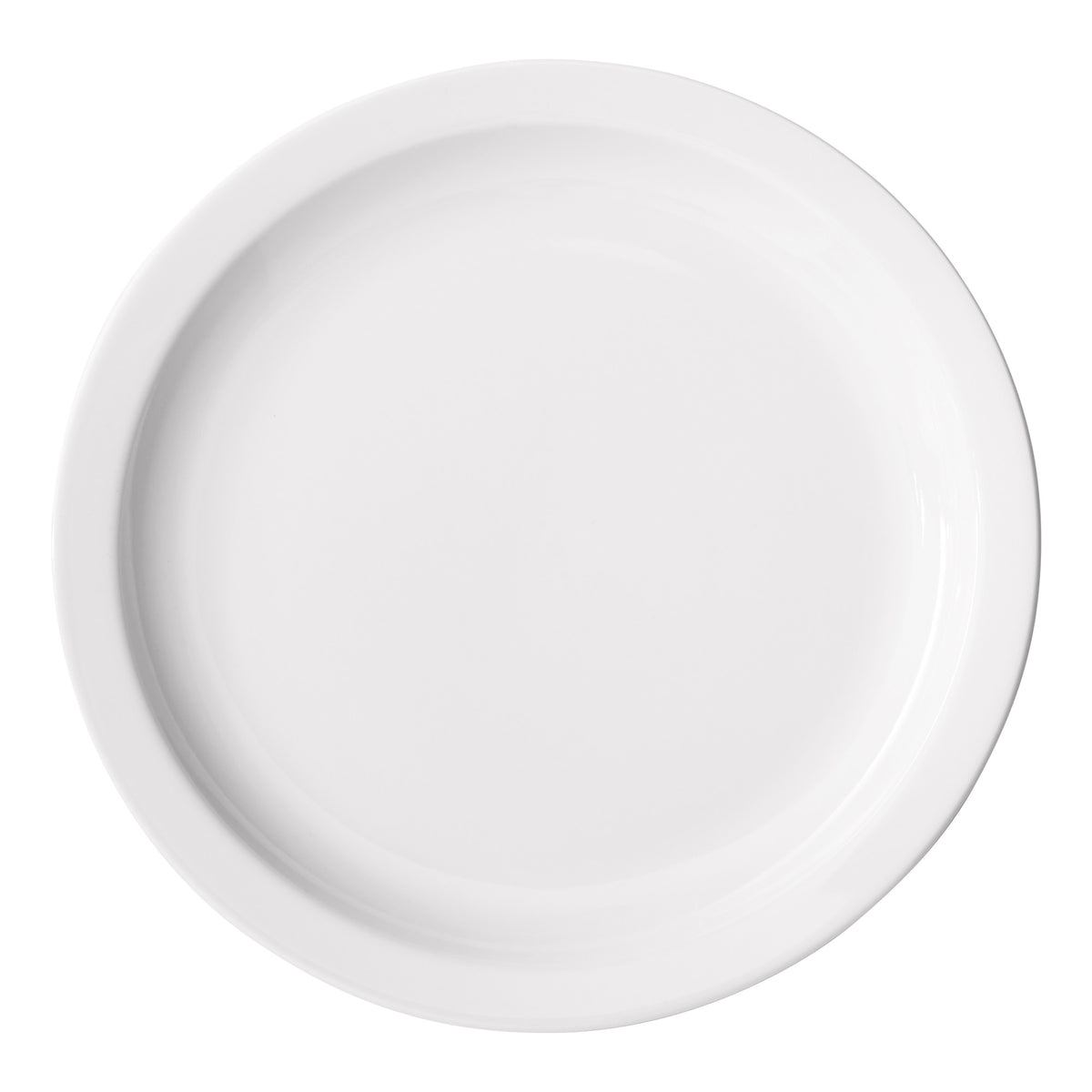 Picture of Winco BPR-105NR Birkhall Plate with Narrow Rim, 10.5 in. Dia. x 1.25 in., White Porcelain, 12 Piece