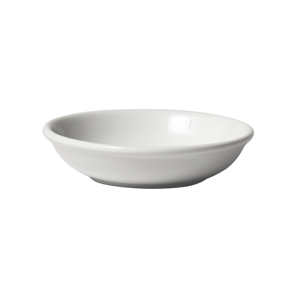 Picture of Winco ASD-4 Sauce Dish, 4 oz, White Porcelain, White, 72 Piece - 4 in. Dia. x 0.75 in. - 6 Dozen