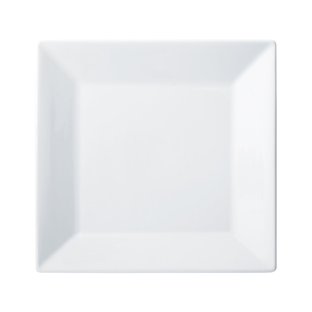 Picture of Winco RPS-10 Royal Square Plate, 10 x 10 x 1 in., White Porcelain, 12 Piece
