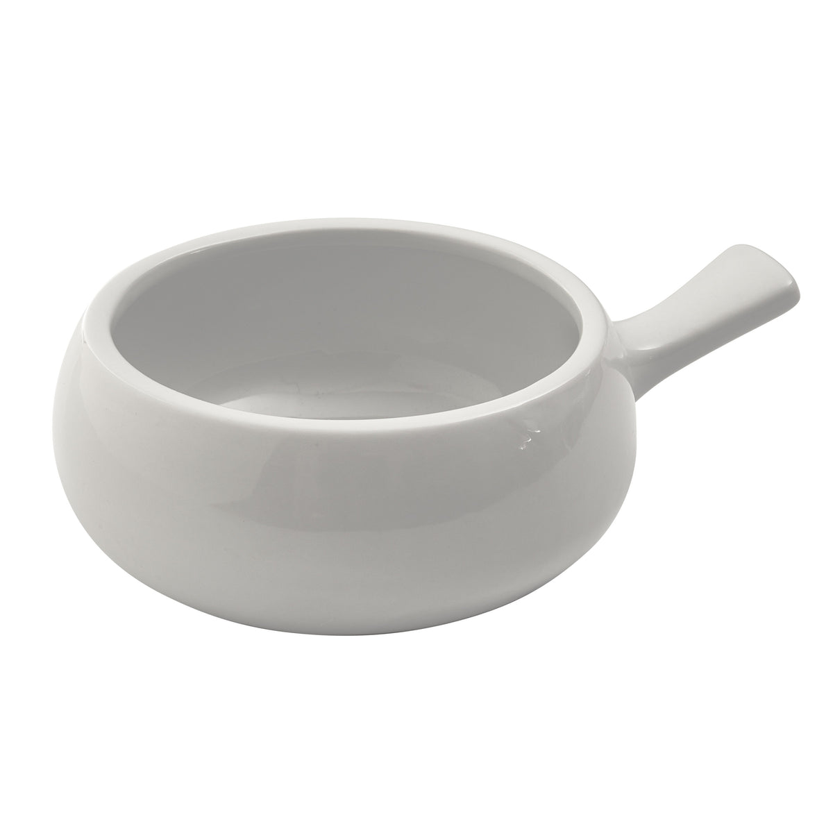 Picture of Winco OSC-16 Onion Soup Crock with Handle, 16 oz, White Porcelain, 24 Piece - 7.13 x 5.38 x 2.25 in.