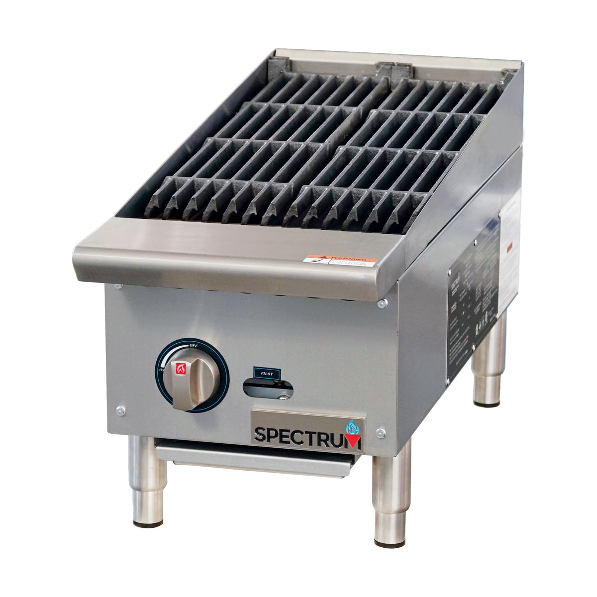 Picture of Winco NGCB-12R Spectrum Gas Charbroiler, 12 in. Wide, Natural Gas
