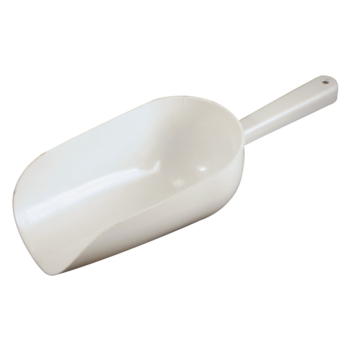 Picture of Winco CR-840W Bar Maid 16 oz Polyethylene Round Bowl Scoop, White