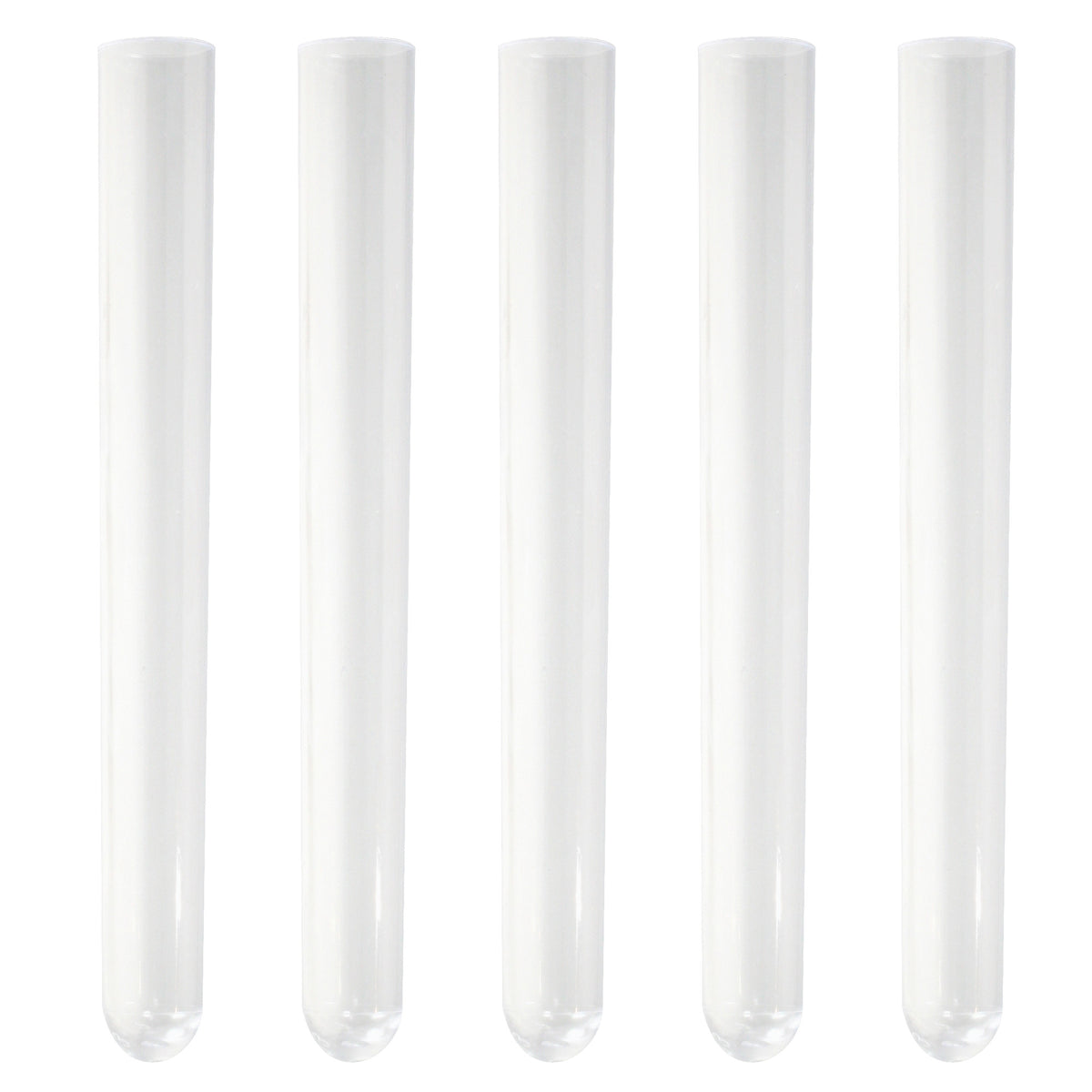 Picture of Winco CR-1610CL Bar Maid Shooter Tubes, Clear - 100 Piece - 6 in. Crystal Tubes - 0.85 oz, 0.5 in. Dia.