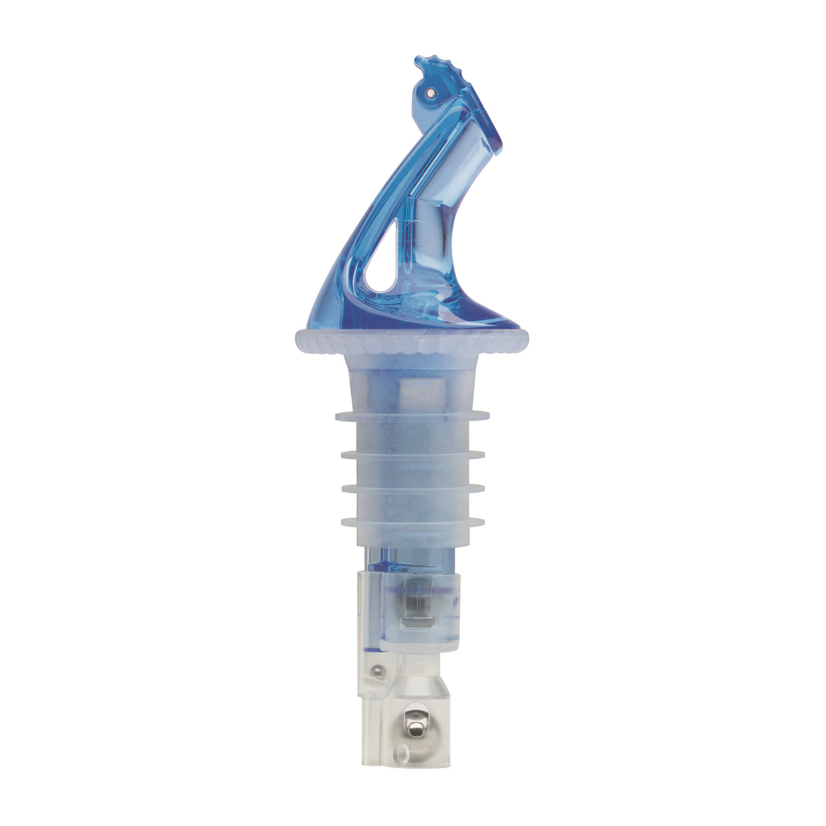 Picture of Winco BMP-4100B Bar Maid 1 oz Premium Measured Pourers with Flip Top, Blue - 12 Piece