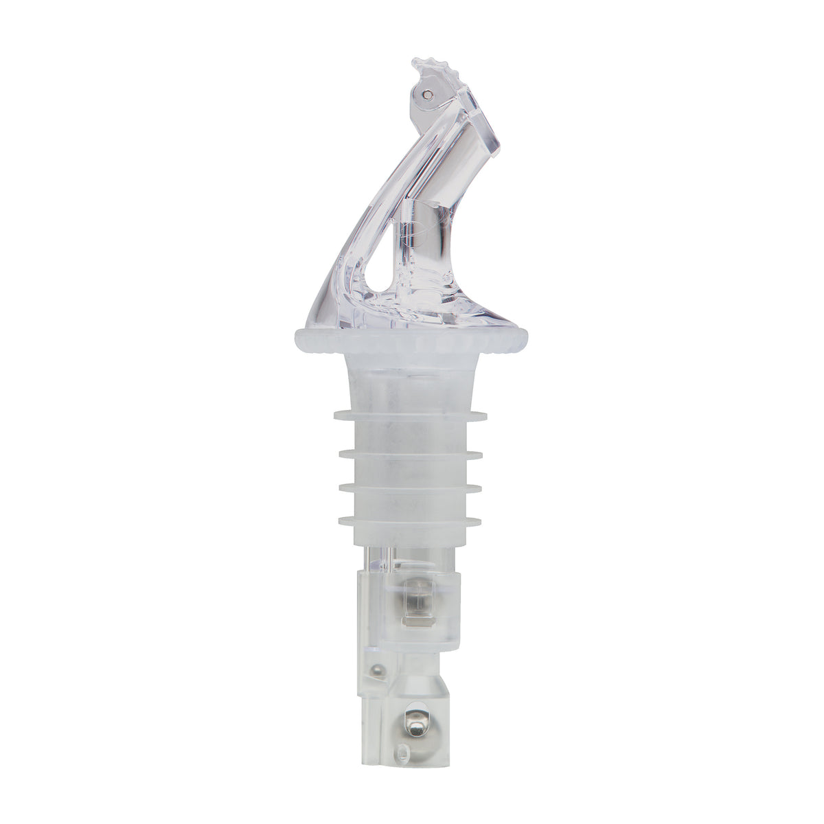 Picture of Winco BMP-4125C Bar Maid 1.25 oz Premium Measured Pourers with Flip Top, Clear - 12 Piece