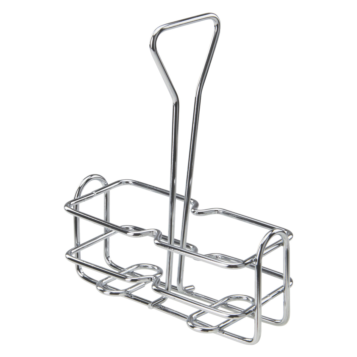Picture of Winco WH-3 Chrome-Plated Cruet Rack for 6 oz Oil & Vinegar Bottles