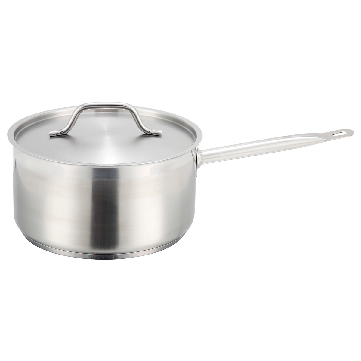 Picture of Winco SSSP-2 Stainless Steel Sauce Pan with Cover - 2 qt.