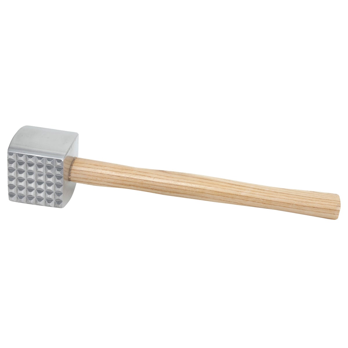Picture of Winco MT-4 2-Sided Meat Tenderizer, Aluminum with Wooden Handle