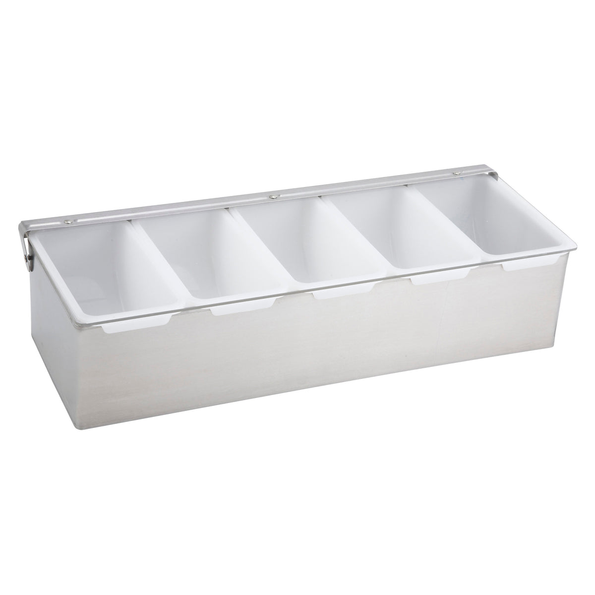 Picture of Winco CDP-5 Condiment Holder with Stainless Steel Base - 5 Compartment