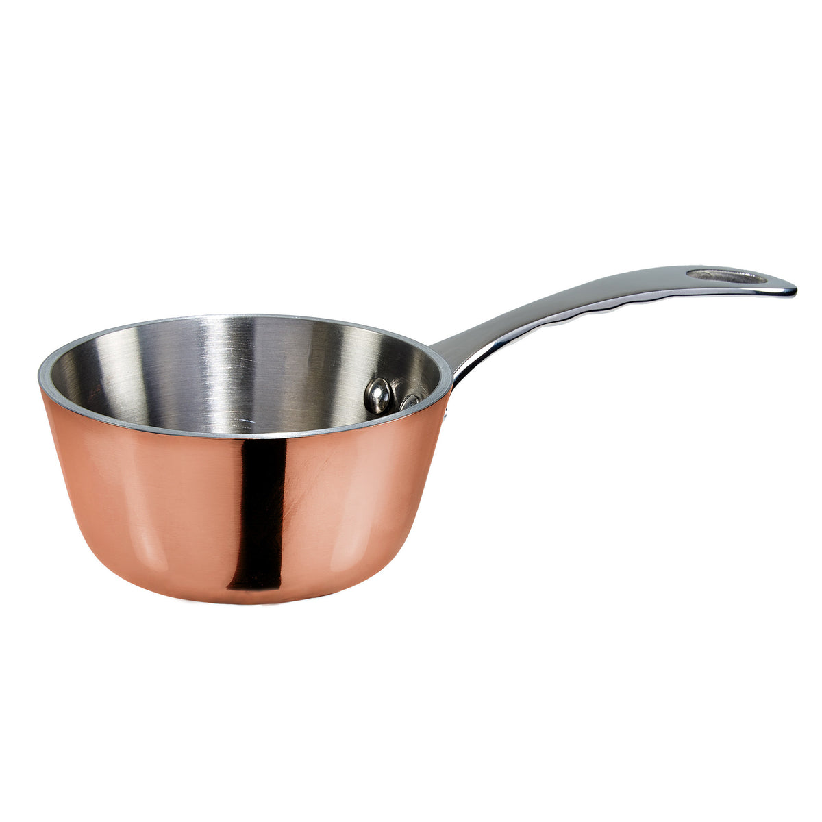 Picture of Winco DCSC-3C Mini 3 in. Saucier, Copper Plated, 5 oz