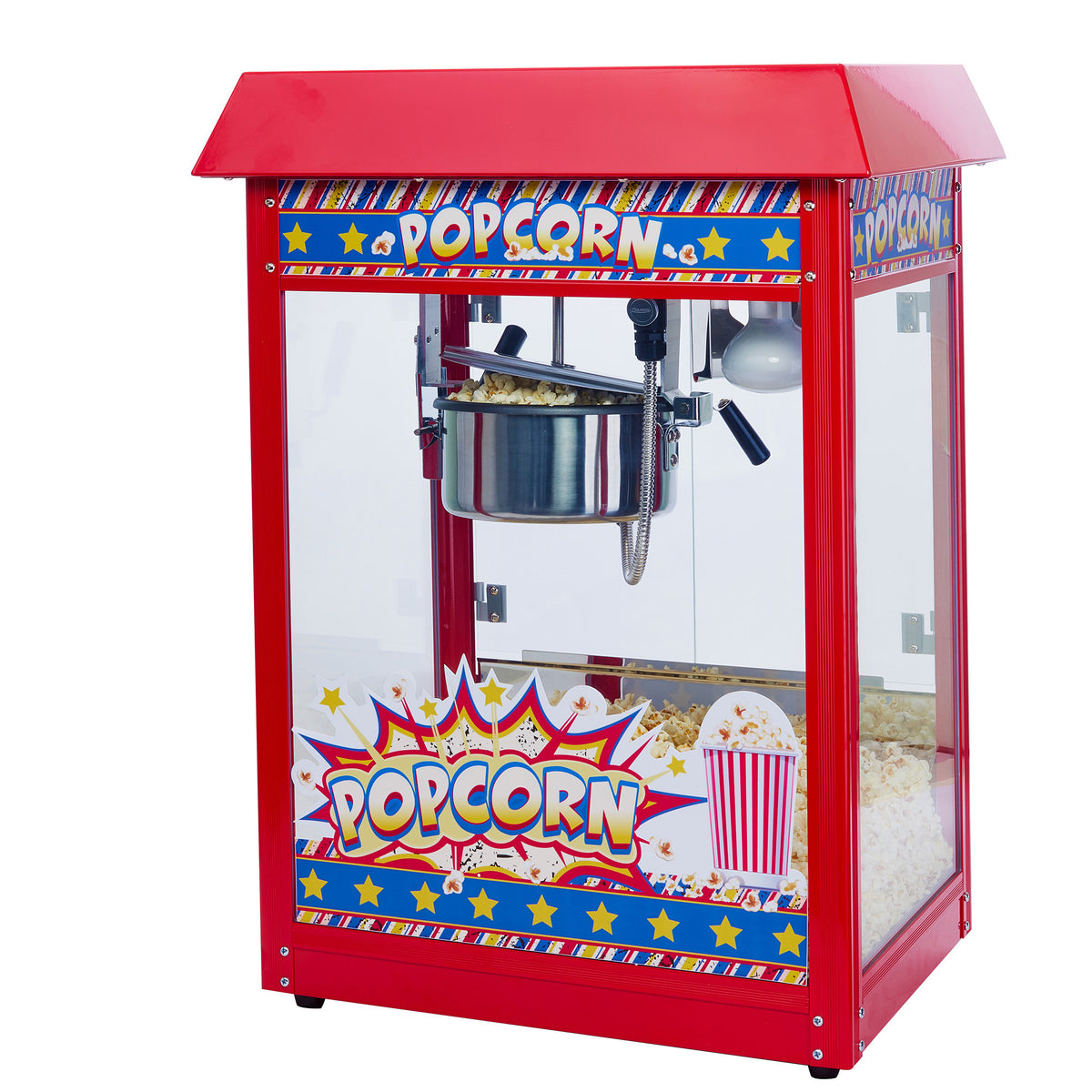 Picture of Winco POP-8R Show Time Electric Popcorn Popper, Red