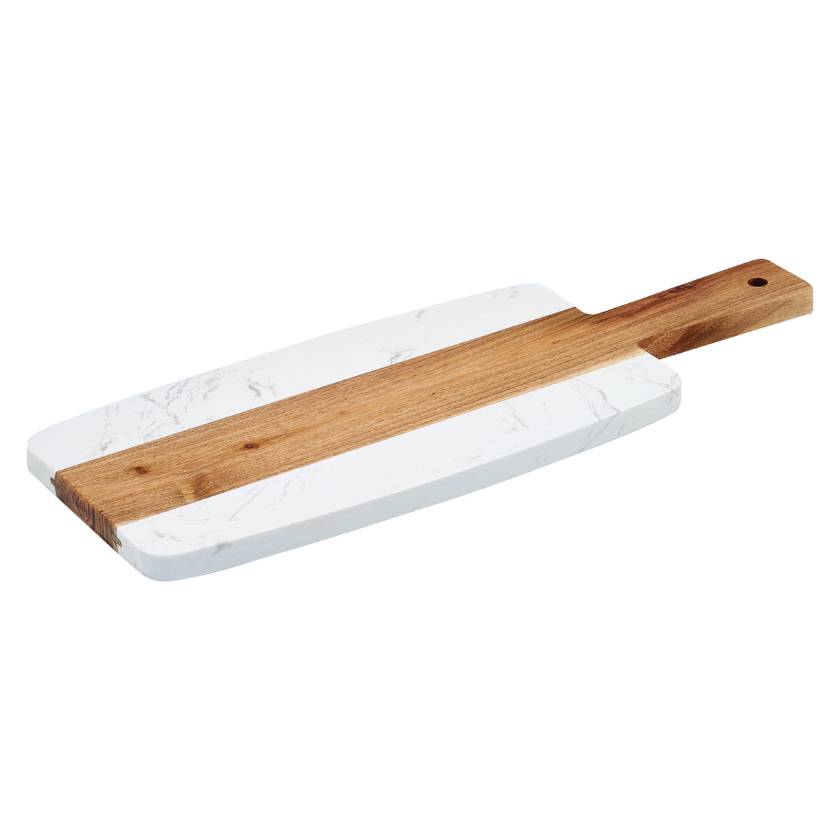 Picture of Winco SBMW-156 Marble & Wood Serving Board - 15.75 x 6 in.