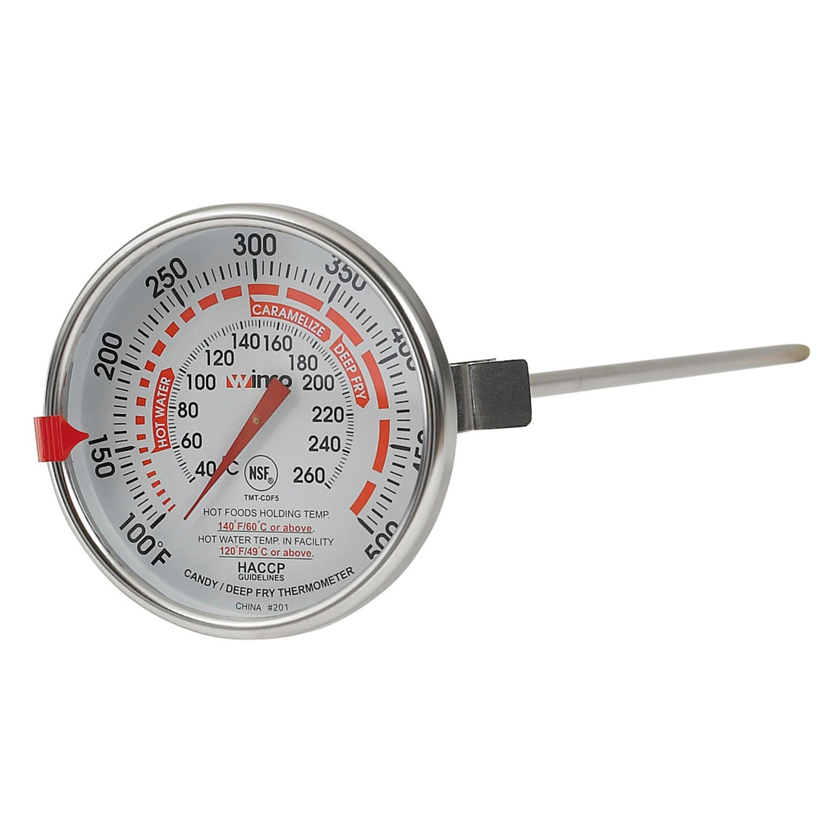 Picture of Winco TMT-CDF5 Candy & Deep Fryer Thermometer - 3 in., 12 in.