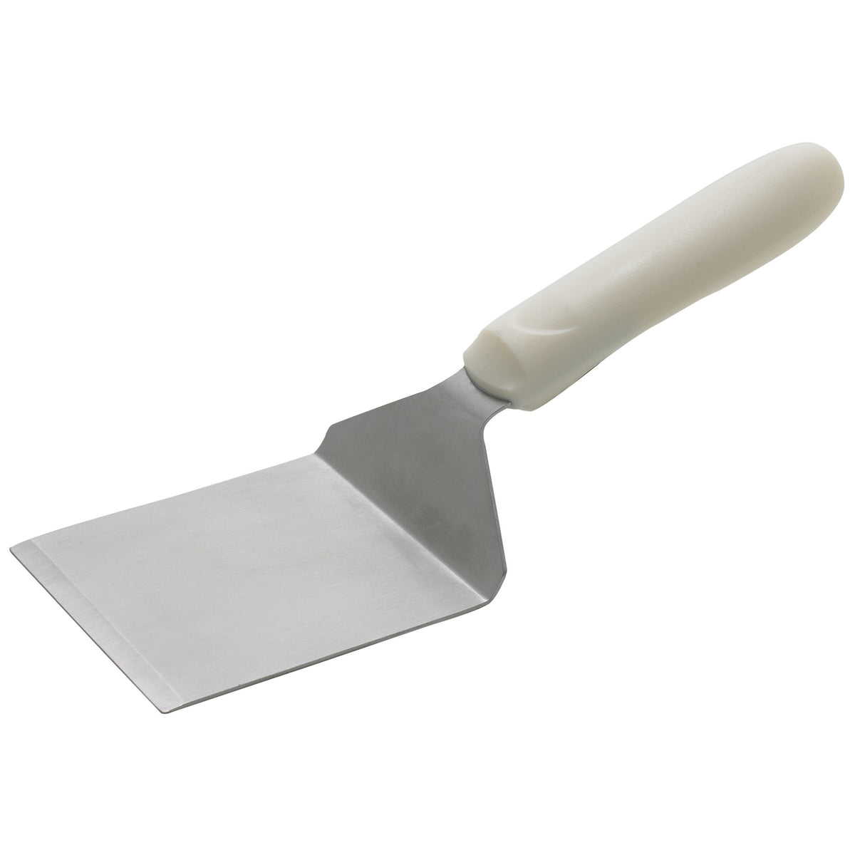 Picture of Winco TWP-41 Steak & Burger Turner with Offset, White Polypropylene Handle, 4.13 x 3.75 in. Blade