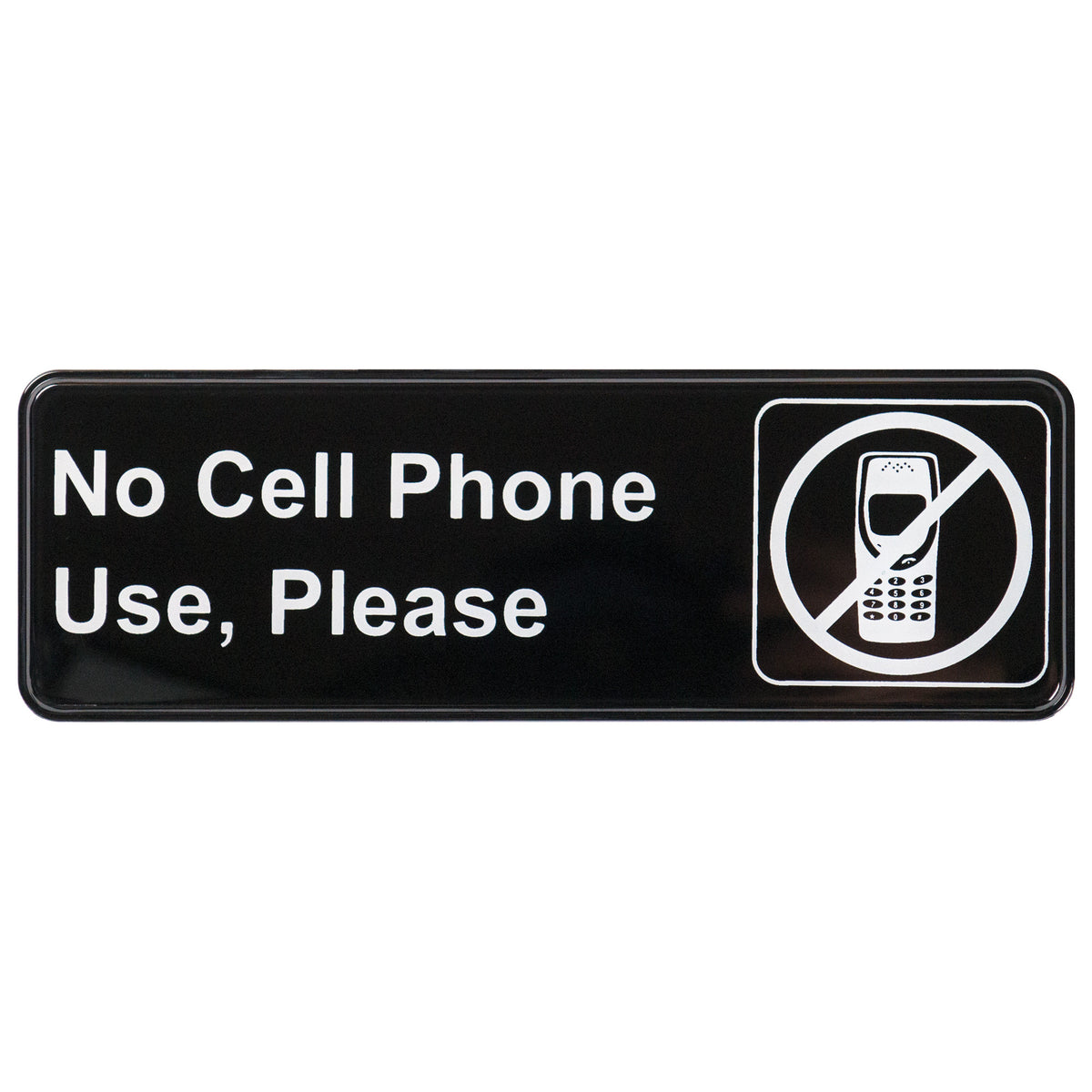 SGN-334 Information Signs, 9 x 3 in. - No Cell Phone Use, Please