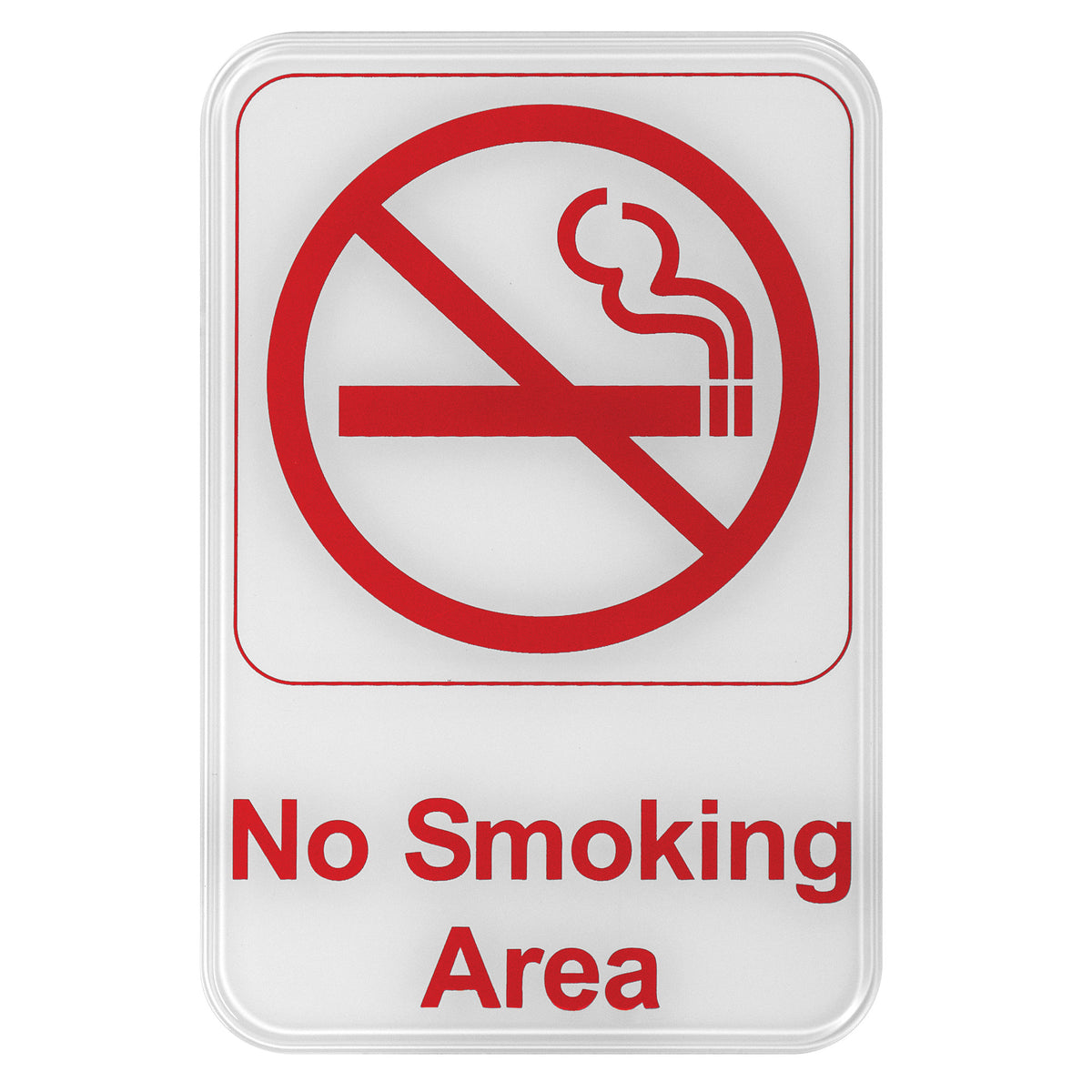 SGN-684W Information Sign, 6 x 9 in. - No Smoking Area