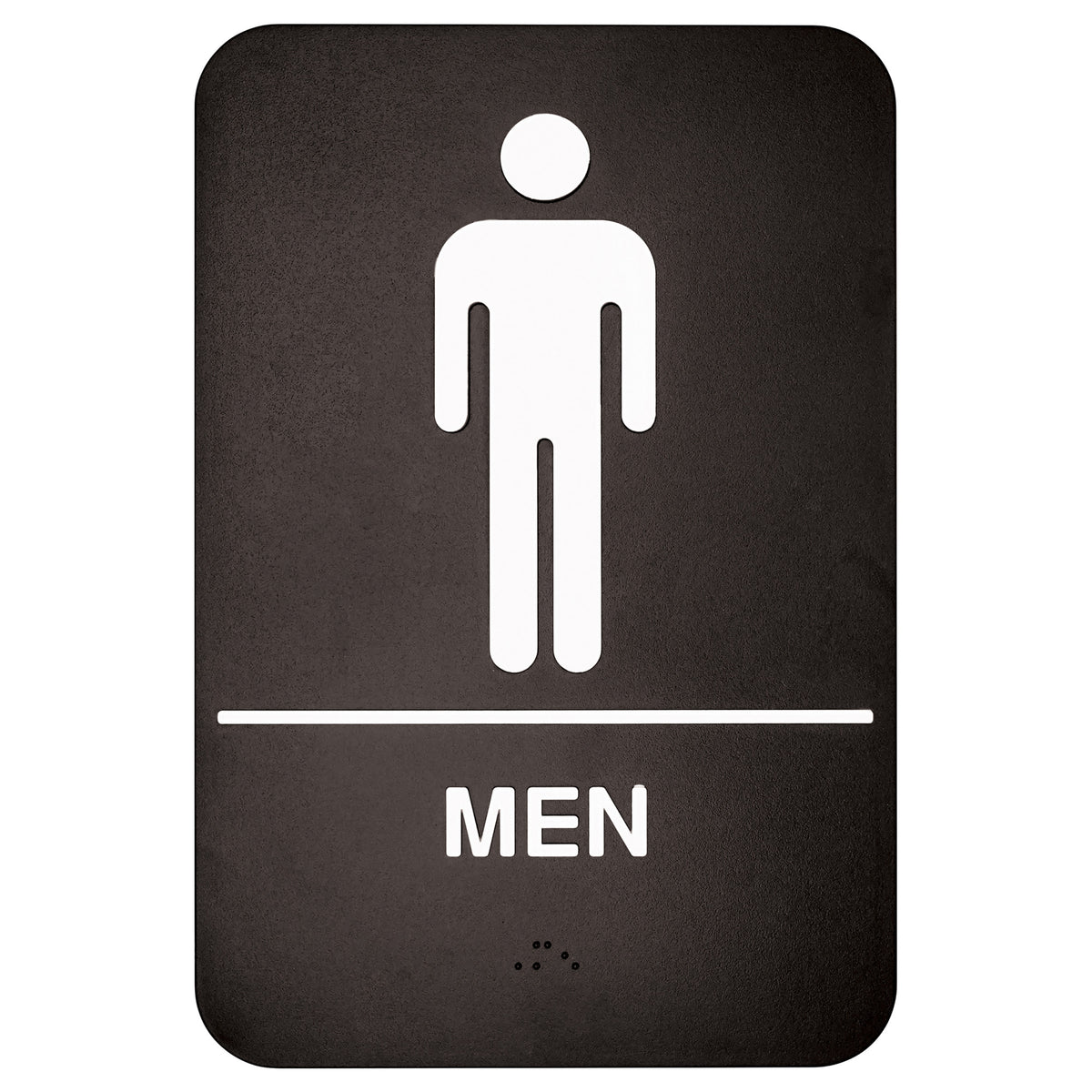 SGNB-605 Information Signs with Braille, 6 x 9 in. - Men