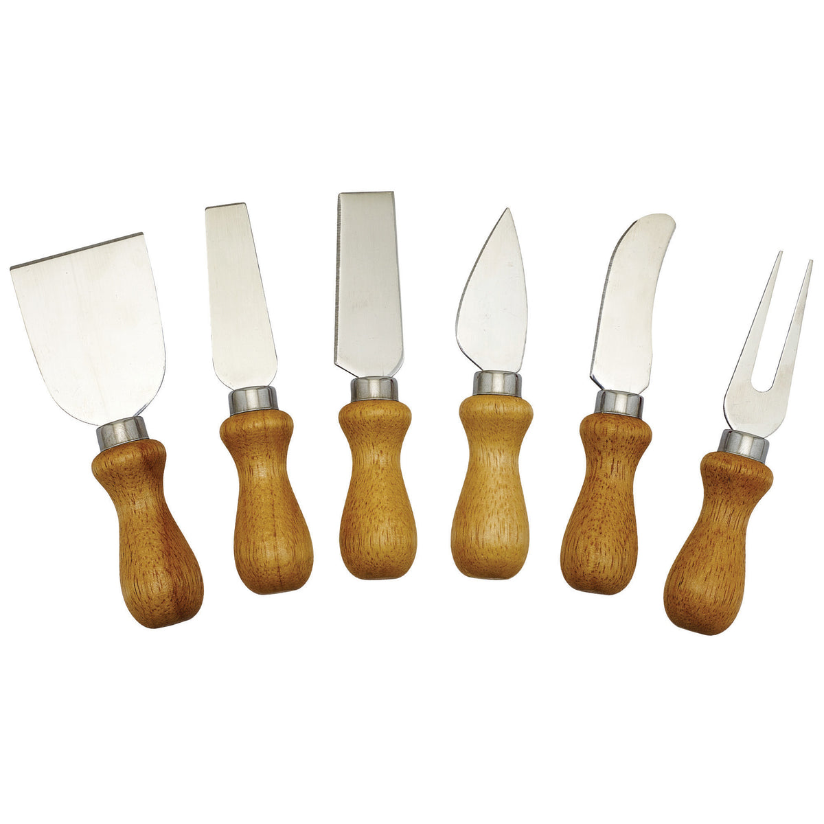 Picture of Winco KCS-6W Cheese Knife Set with Wooden Handles