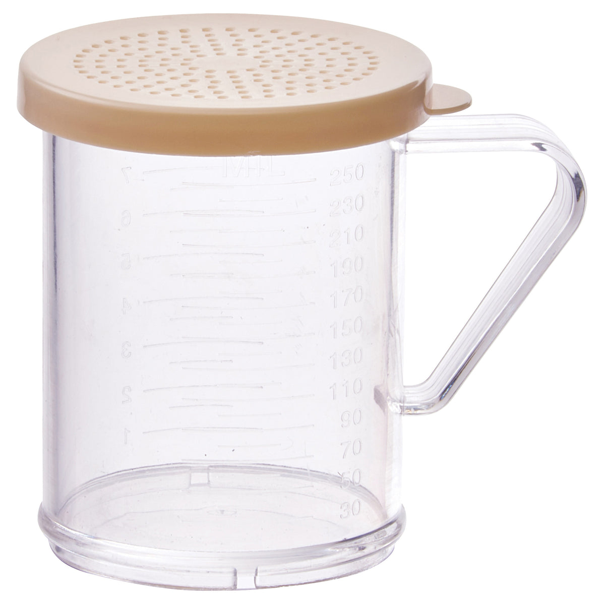 Picture of Winco PDG-10B 10 oz Dredge with Color Snap-On Lid - Beige