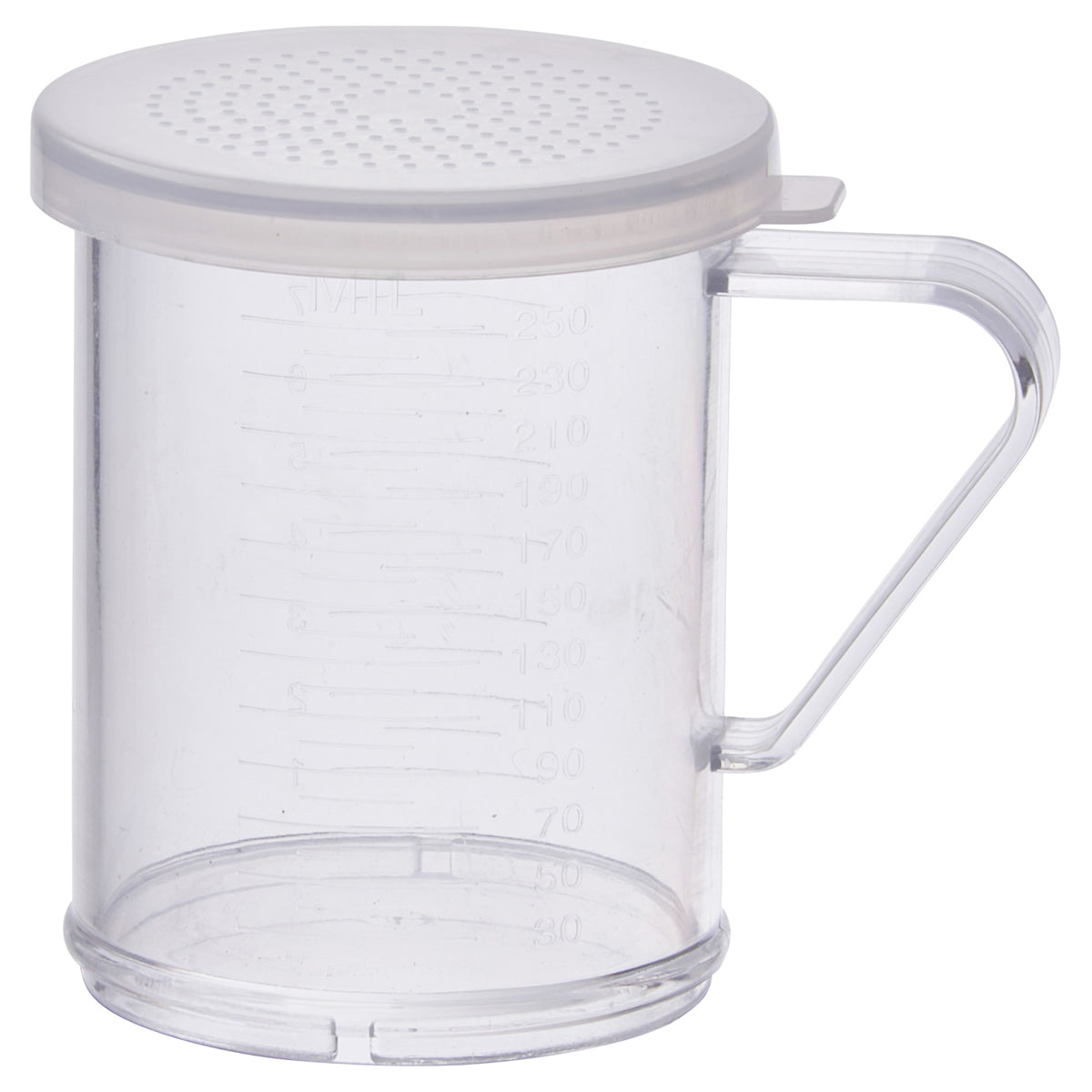 Picture of Winco PDG-10CS 10 oz Dredge with Clear Snap-On Lid - Small