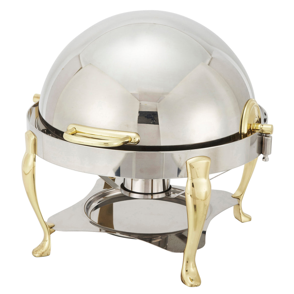 Picture of Winco 308A Vintage Collection 6 qt. Round Roll-Top Chafer, Extra Heavyweight