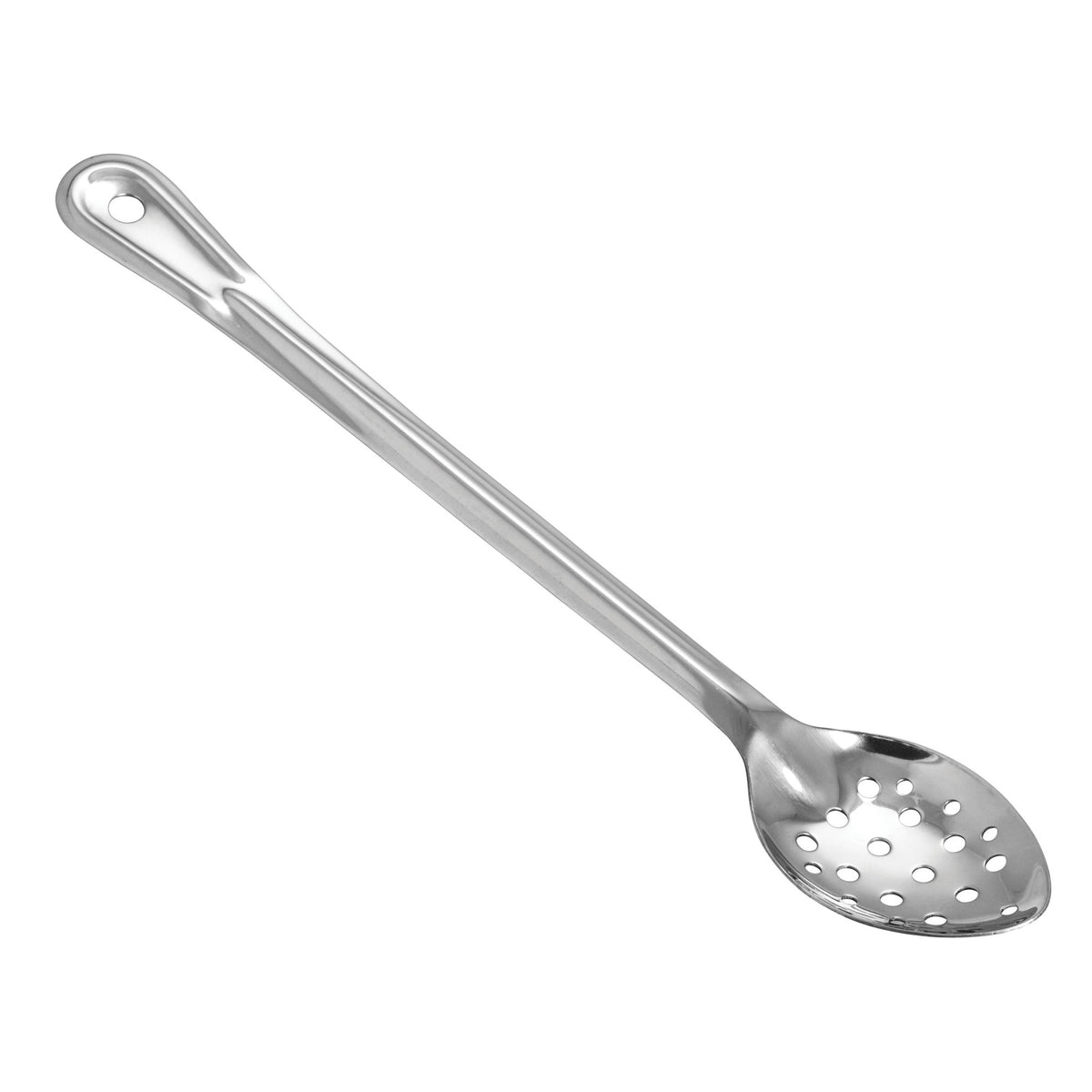 Picture of Winco BSPT-15 Basting Spoon, Stainless Steel, 1.2 mm - Perforated, 15 in.