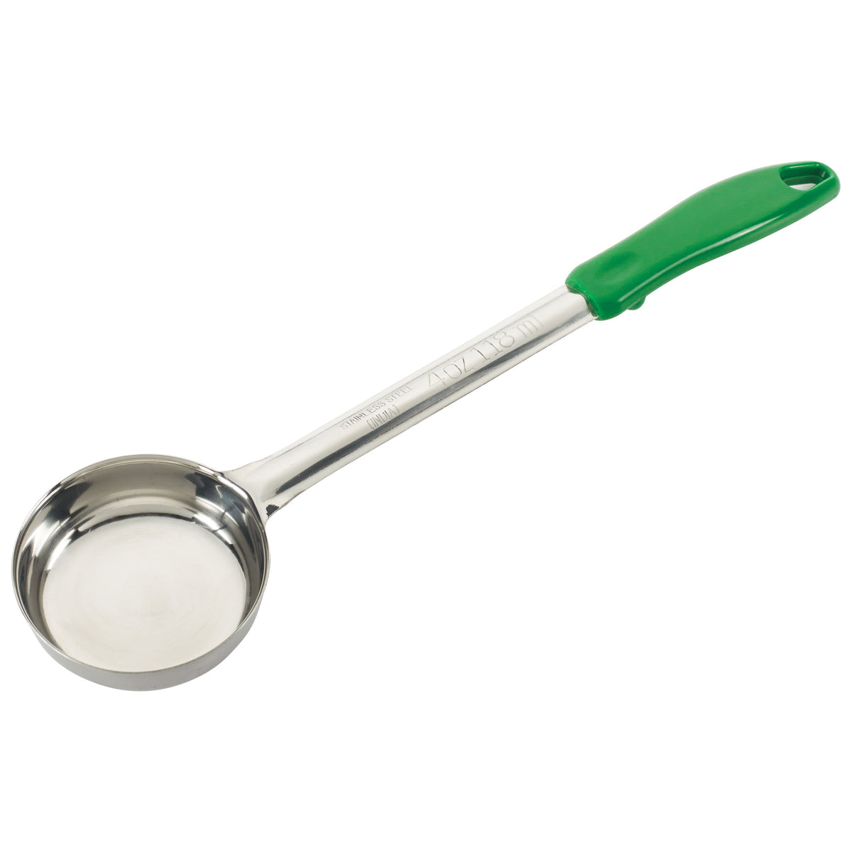 Picture of Winco FPS-4 4 oz Solid Food Portioner, Green, Stainless Steel