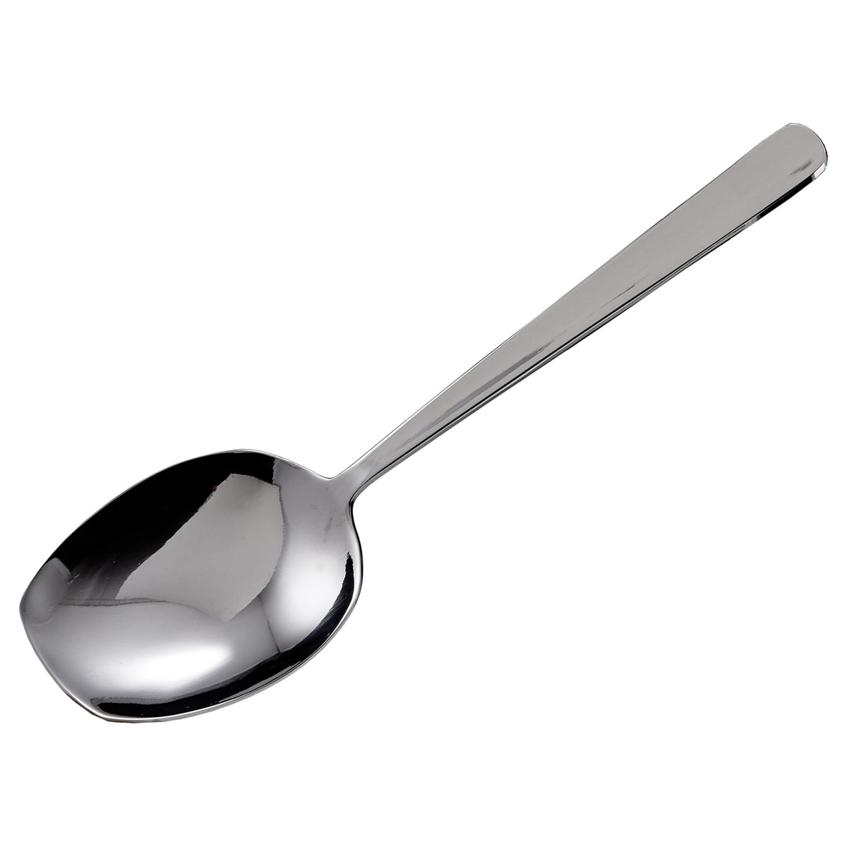 Picture of Winco SRS-8 Serving Spoons, Flat Edge, Stainless Steel