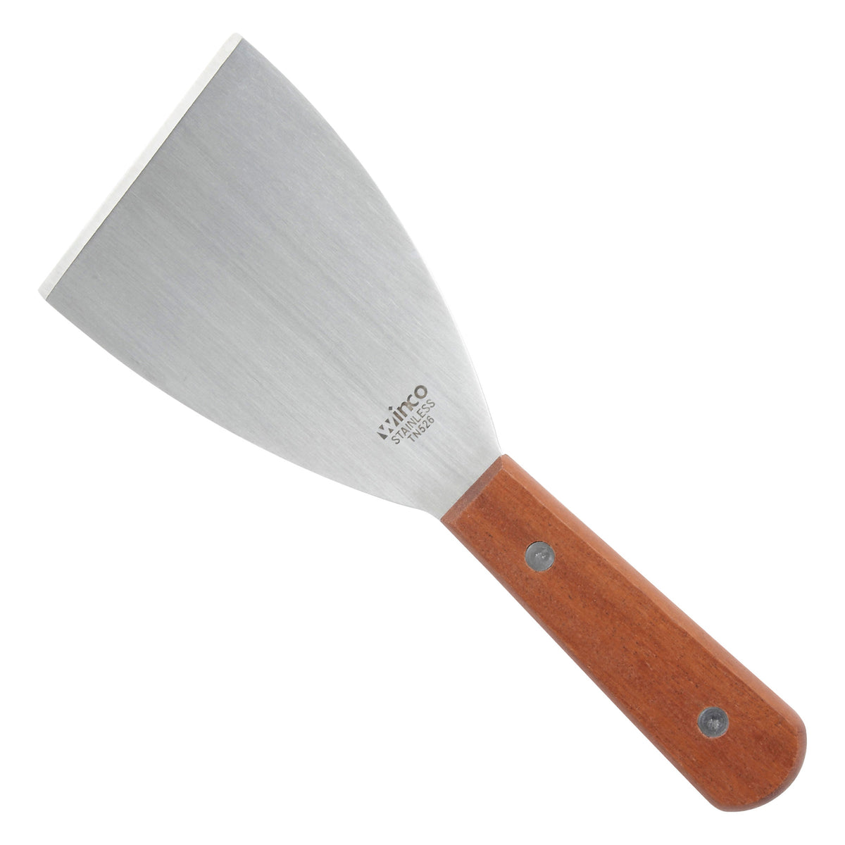 Picture of Winco TN526 Scraper, Wooden Handle, 4.38 x 3 in. Blade