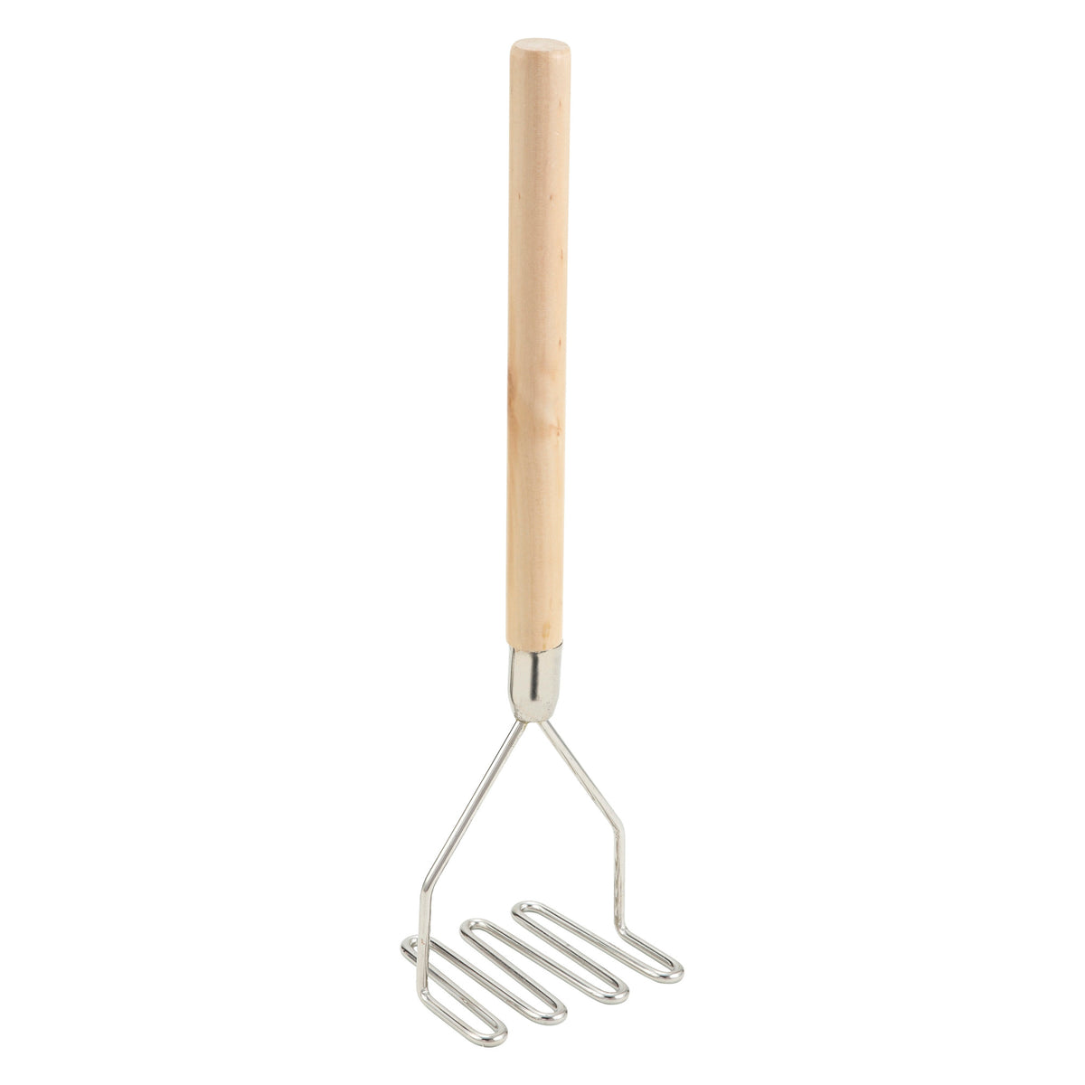 Picture of Winco PTM-18S Potato Masher with Wooden Handle - 4.5 x 17.75 in.