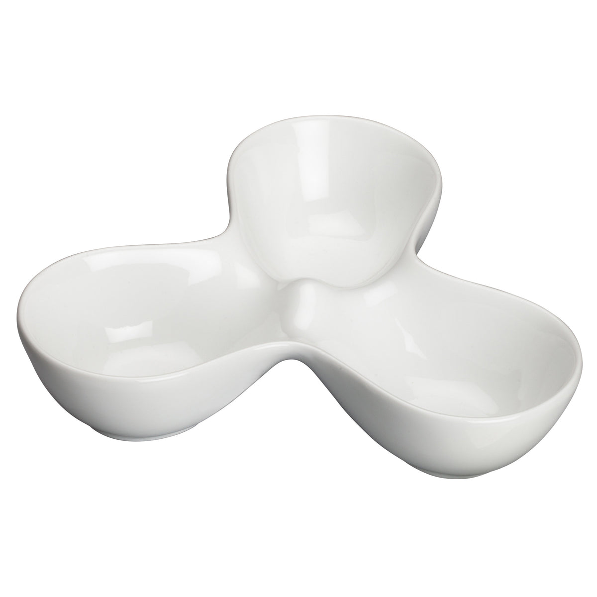 Picture of Winco WDP017-103 7.75 in. Porcelain Trio Caddy Bowl, Bright White, 24 Piece