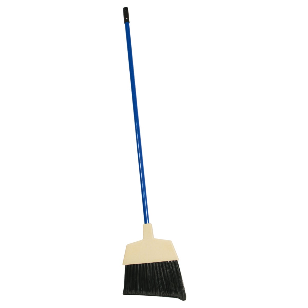 Winco BRM-60L 60L Lobby Broom w/ Angle Bristles & Blue Handle
