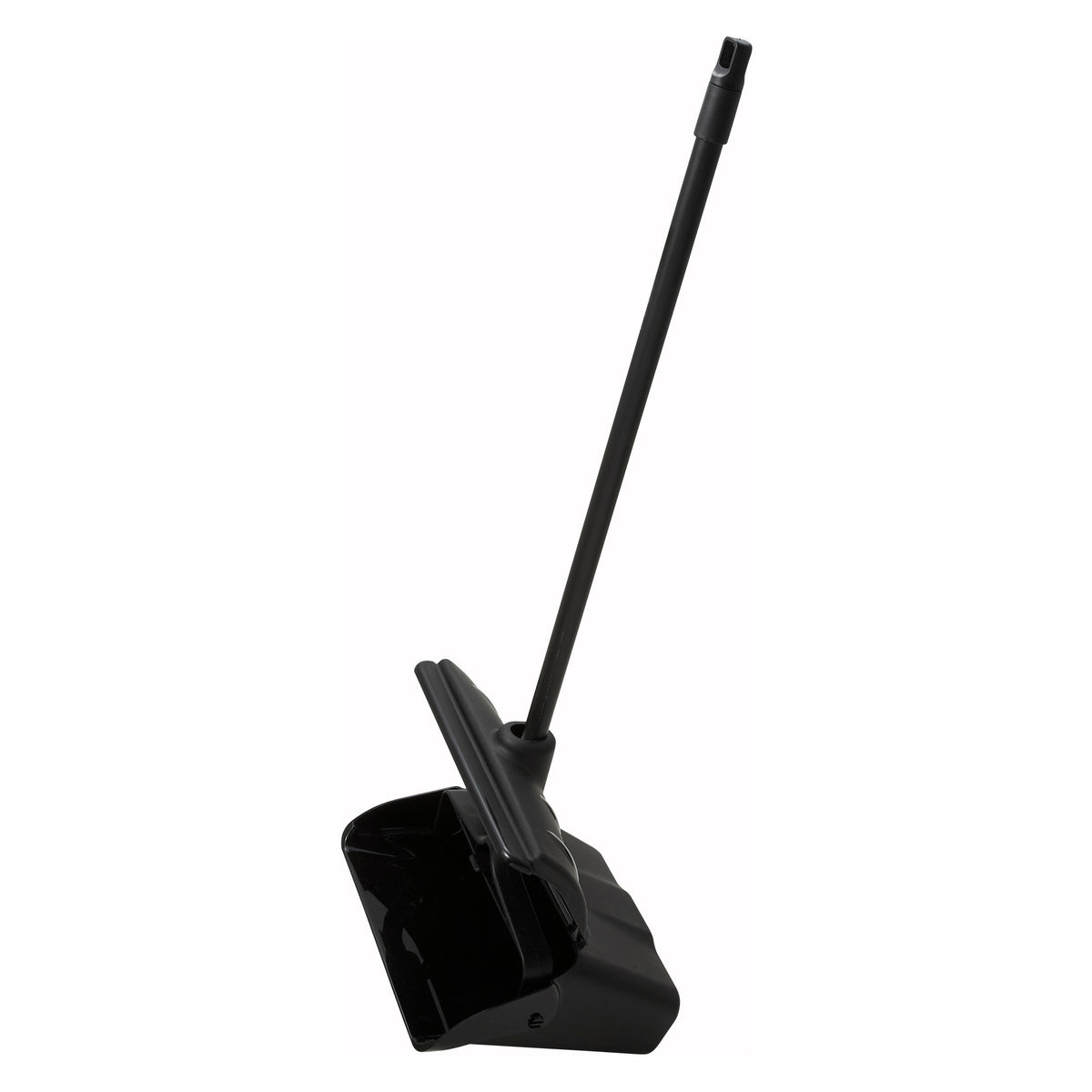 Winco DP-13C 13 Lobby Dust Pan w/ Wind Break Cover, Black