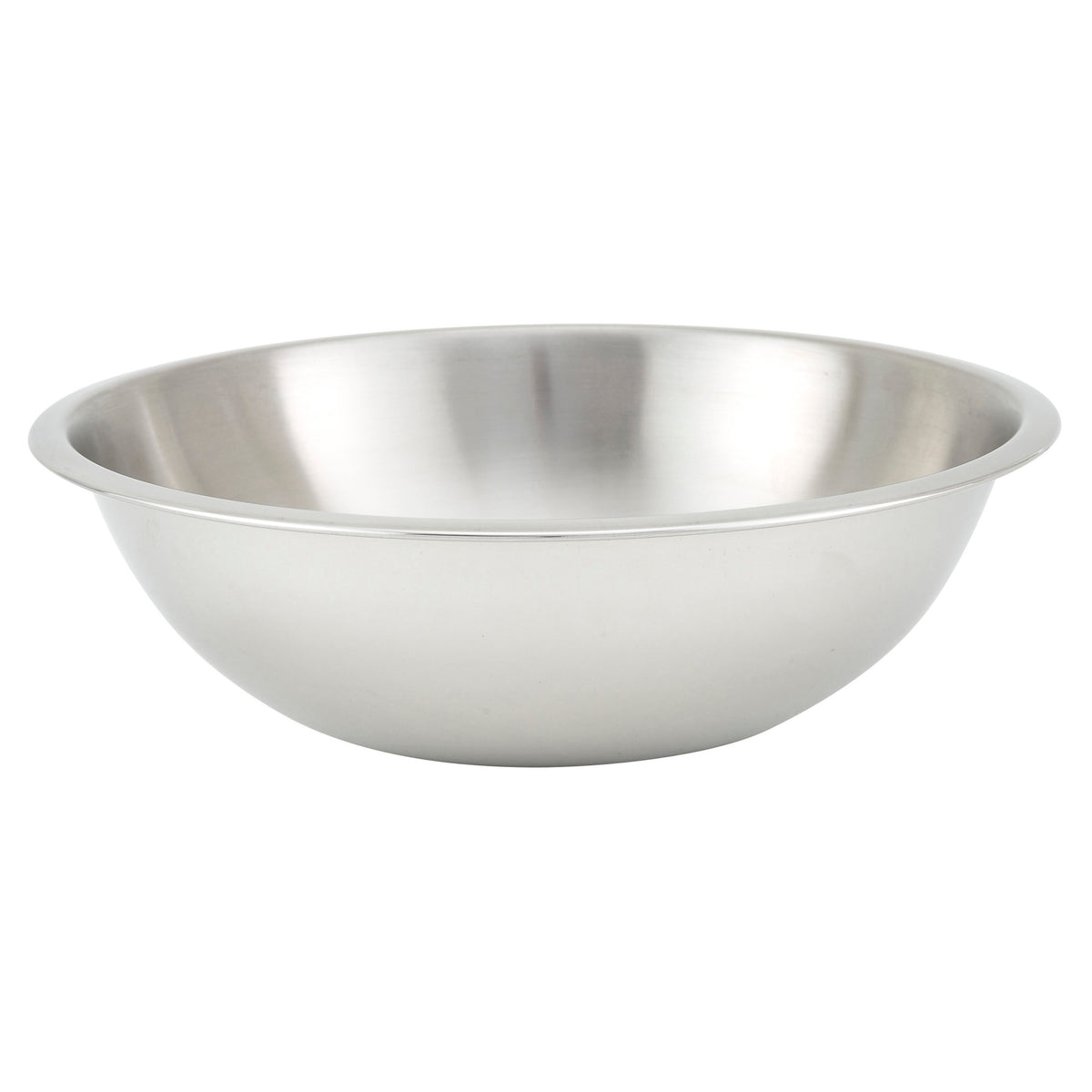 Picture of Winco MXHV-800 Mixing Bowl, Shallow, Heavy-Duty Stainless Steel, 0.65 mm - 8 qt.