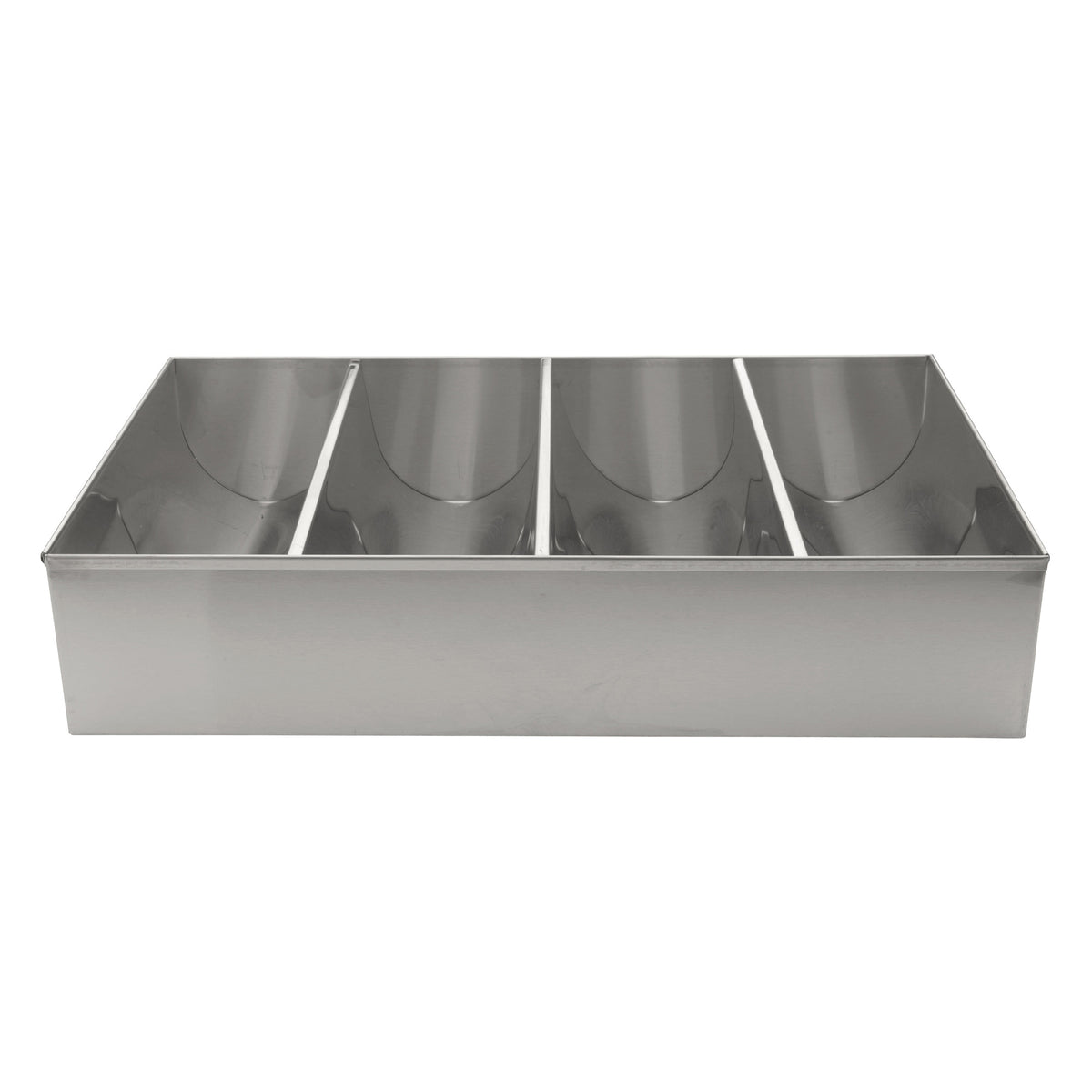 Picture of Winco SCB-4 Stainless Steel Cutlery Bin - 4 Compartment