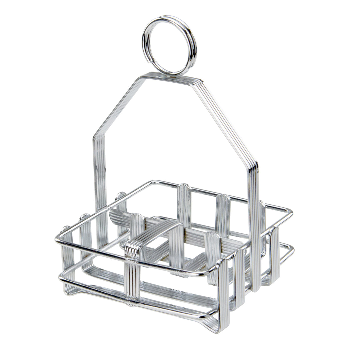 Picture of Winco WH-7 Chrome Plated Cruet Rack for Salt & Pepper Shaker & Sugar Packets