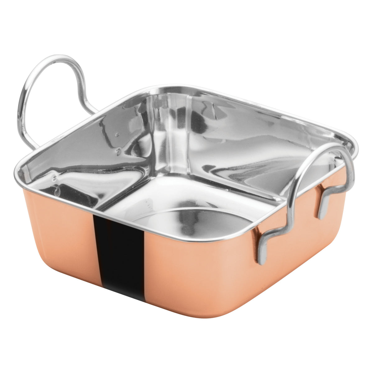 Picture of Winco DDSB-202C Mini Roasting Pan, Copper-Plated - 5.19 in. Square