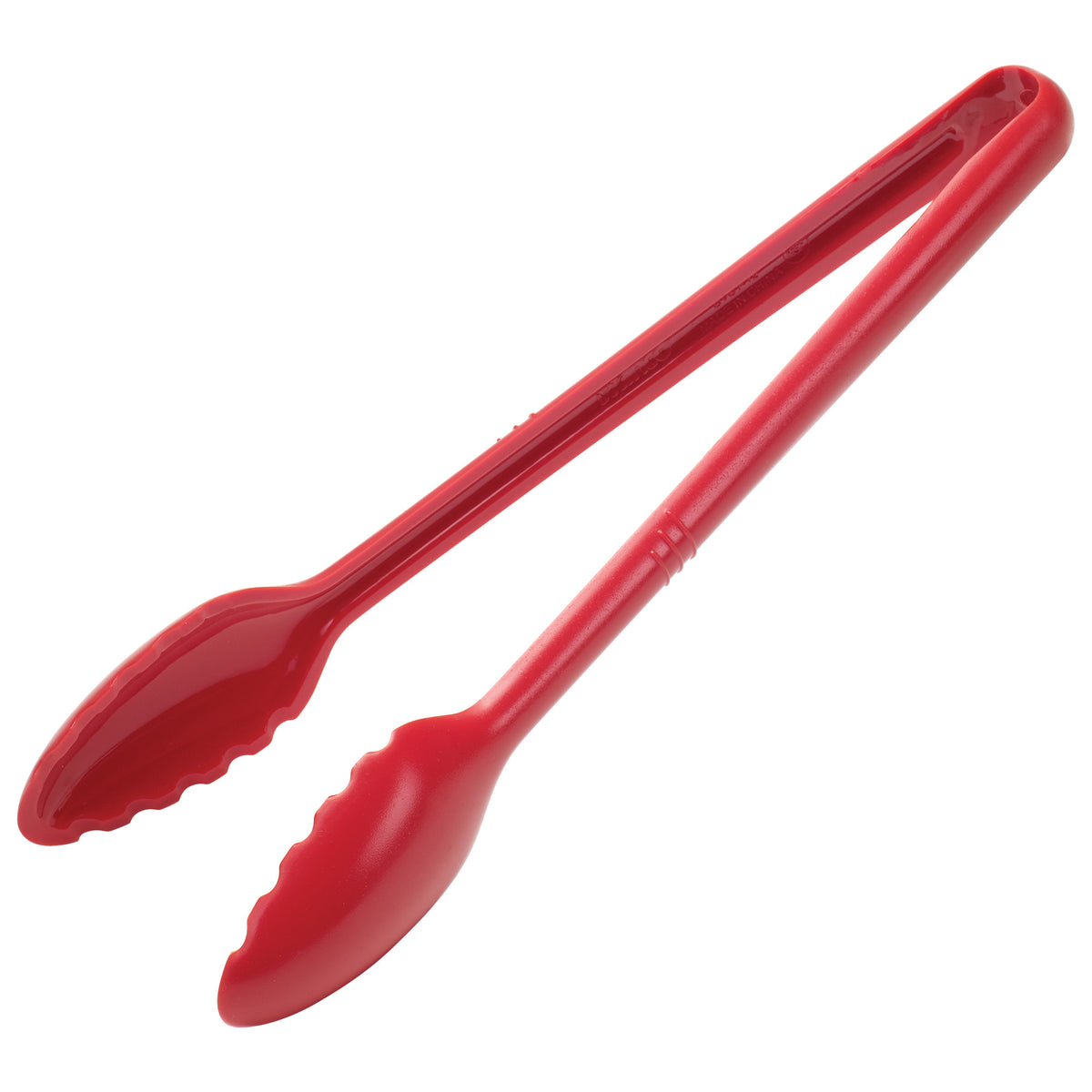 Picture of Winco CVST-12R Curv Serving Tongs - 12 in., Red