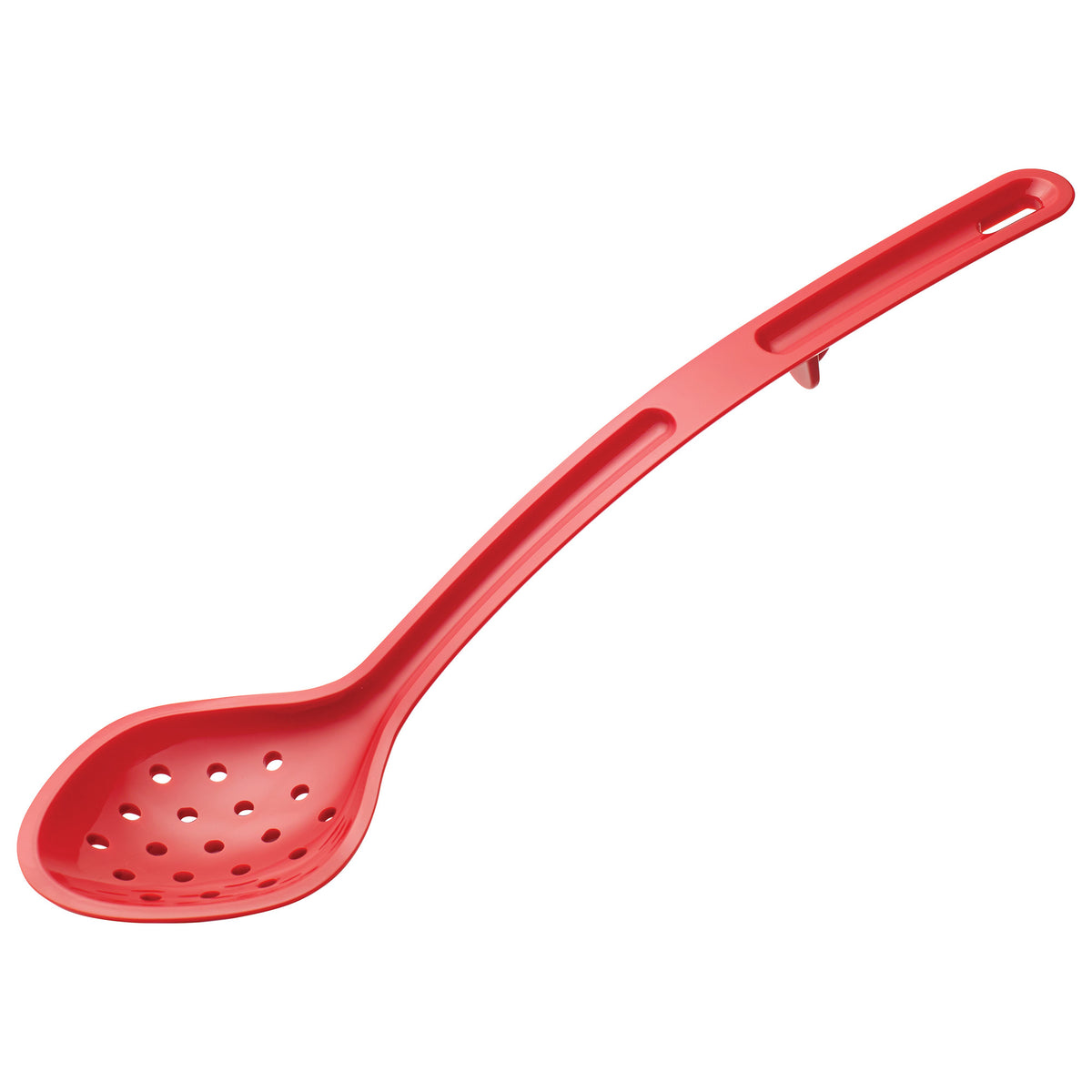Picture of Winco CVPS-13R Curv Dual Spout Serving Spoon - 13 in. - Red