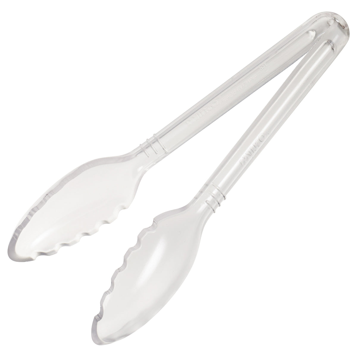 Picture of Winco CVST-9C Curv Serving Tongs - 9 in., Clear