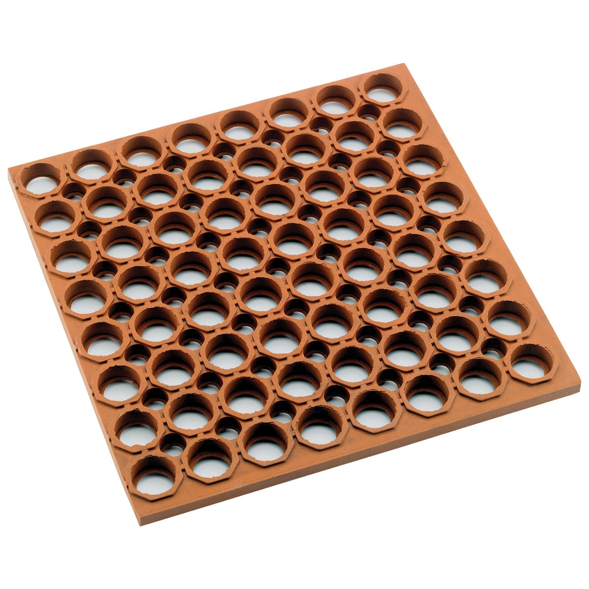 Picture of Winco RBMH-35R-R Rubber Floor Mat, 3 ft. x 5 ft. x 0.75 in., Straight Edge - Red, Rolled