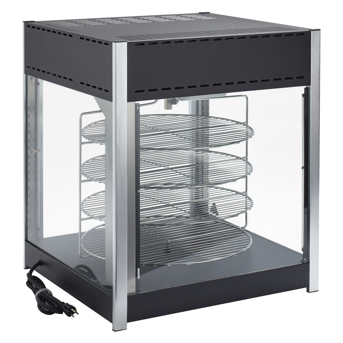 Picture of Winco EDM-1K Rotating Heated & Humidified Holding Display Merchandiser -18 in. Rack - 120V, 1500W