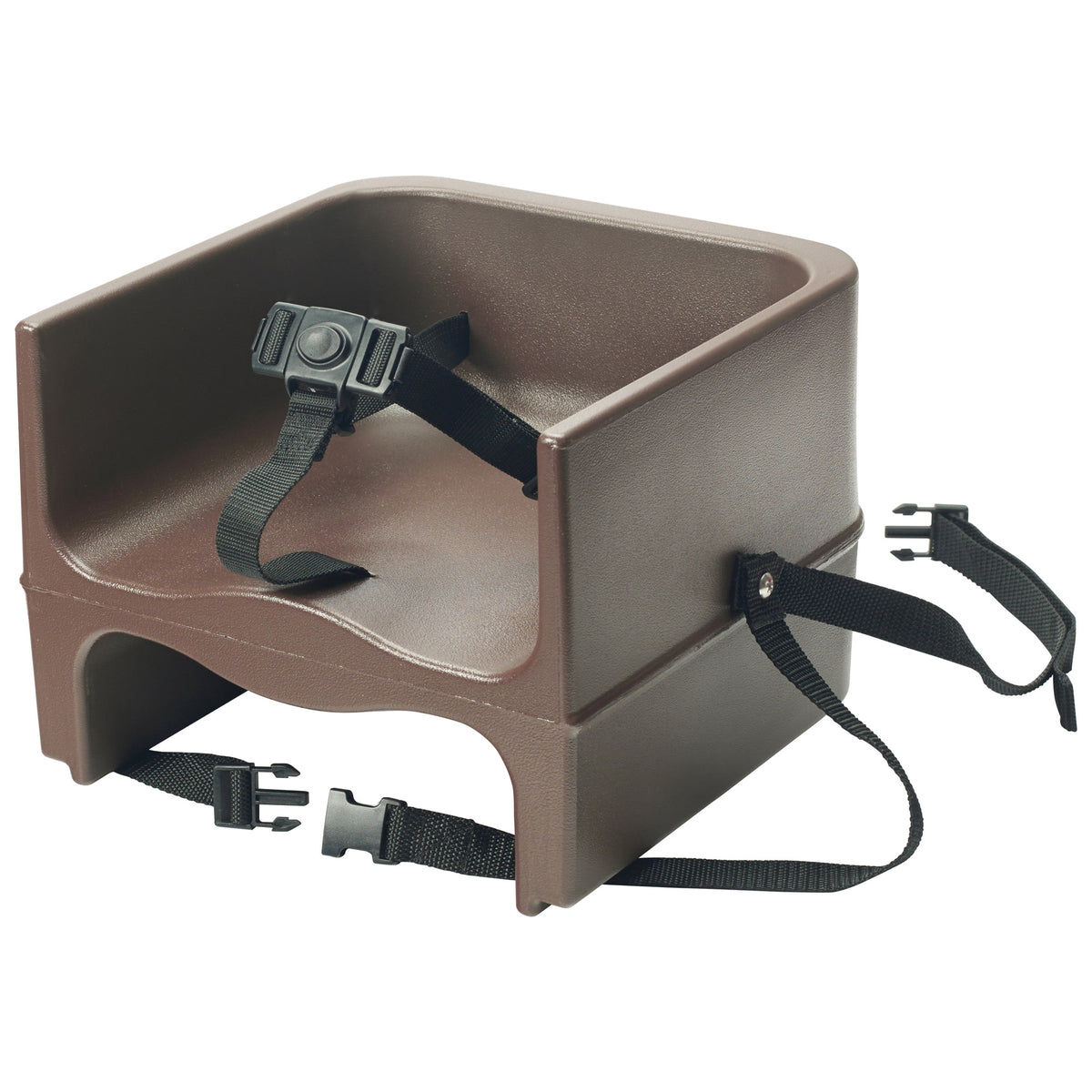 Picture of Winco CHB-1P Booster Seat, Plastic, Single-Sided, 3-Way Strap, Brown
