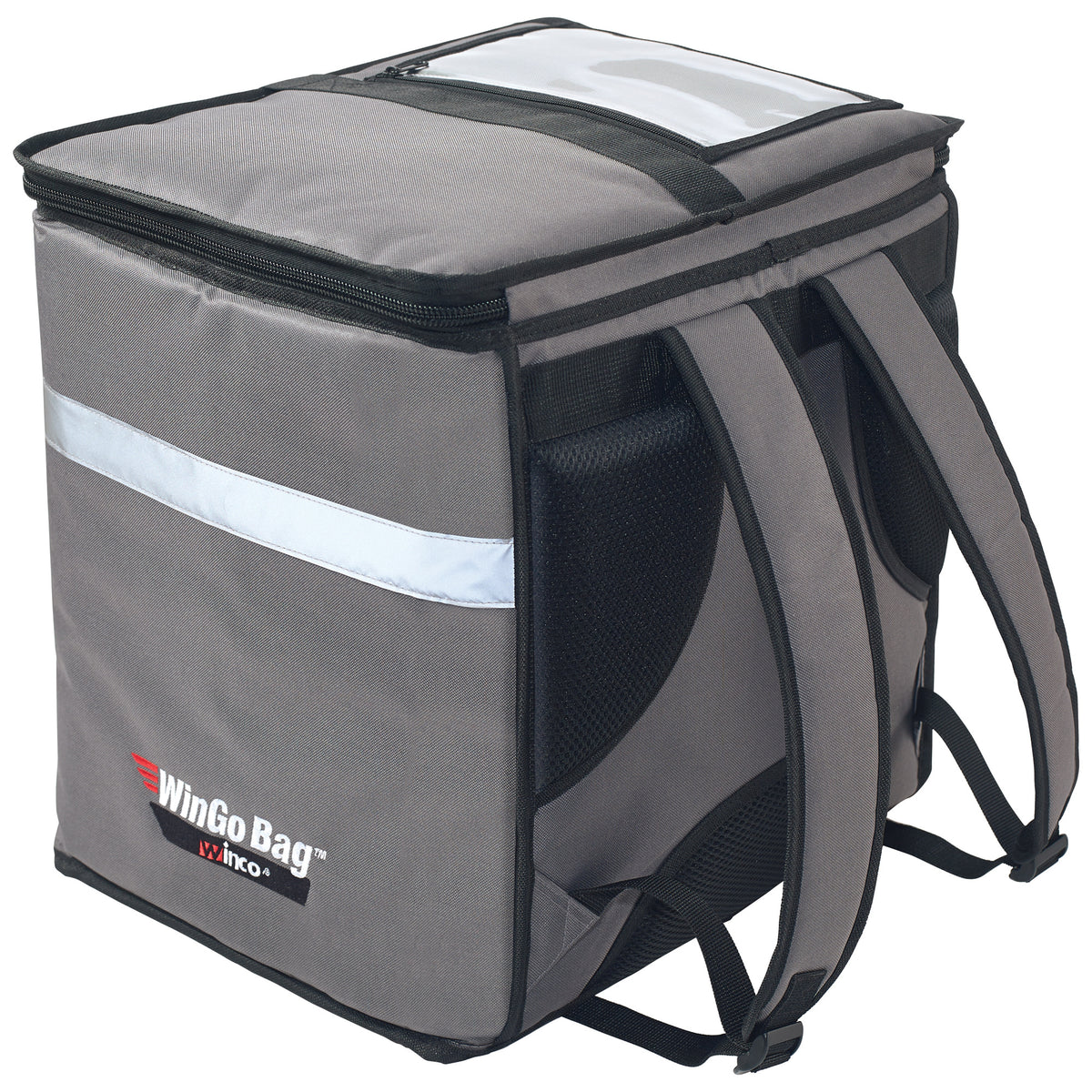 Winco BGDB-1616 WinGo Bag Delivery Backpack w/ Adjustable Straps - 16W x 13D x 16H, Gray